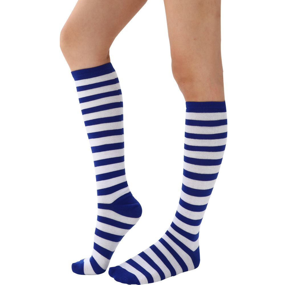 Calcetines de media pantorrilla de las mujeres japonesas calcetines hasta la rodilla a rayas calcetines de mujer estilo universitario fábrica al por mayor