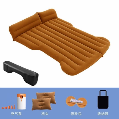 mattress car sleeping artifact — Vehicle-mounted inflatable bed - dual-purpose-trunk-and-rear-seat-brown-tesla-with-wireless-dry-battery-pump-long-pier