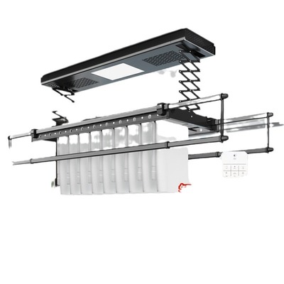 电动晾衣架遥控升降阳台伸缩晾衣机家用智能烘干自动凉衣架杆