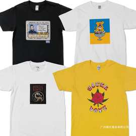 图片短袖圆领t恤搭配同样时髦的情侣装透气吸汗百搭