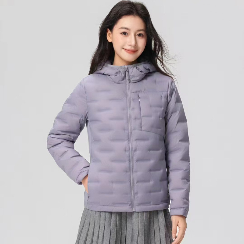 羽绒服女轻薄短款2025新款秋冬季高级感时尚保暖防风连帽上衣外套|undefined