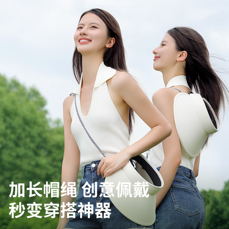 夏の帽子女性の屋外中空トップ日焼け止めサンハット抗 UV 大きなつば折りたたみサンハット XMZ267|undefined