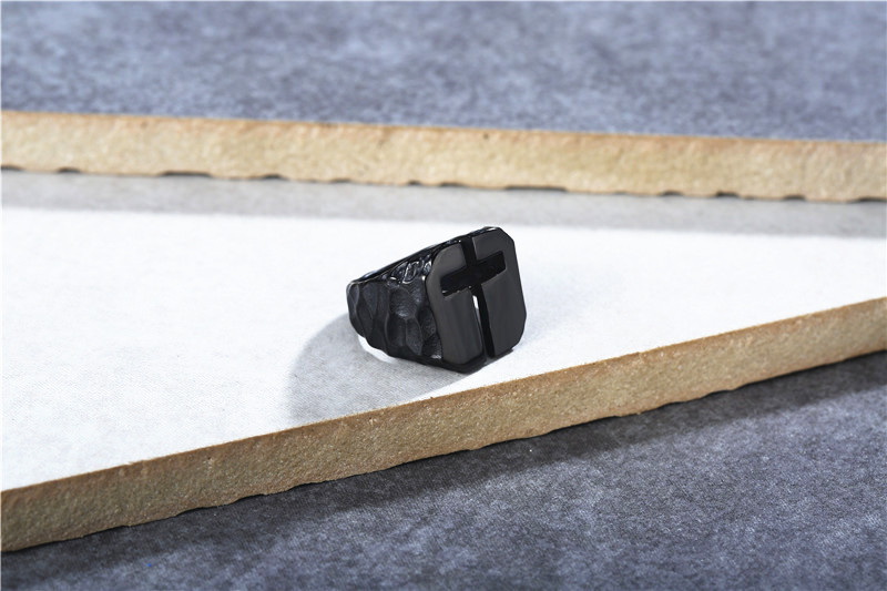23g Weight Retro Solid Color Titanium Steel Men's Rings