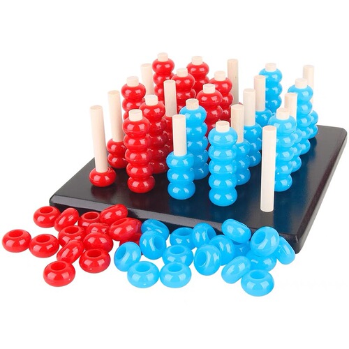 Gravity Four-in-a-Row 3D Board Game for Kids, Chess and Board Games, Intelligence Game, Brain Teaser, Parent-Child Logic Thinking Toy