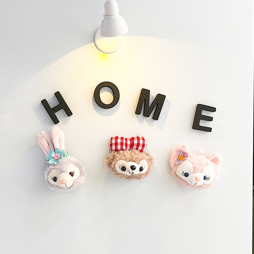 Cute Xingdailu refrigerator magnet Dafei head dog plush doll magnet magnetic suction door decoration magnetic sticker