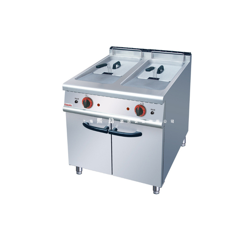 佳斯特/JUSTA商用双缸双筛电炸炉连柜座JZH-TC-2 酒店西餐组合炉