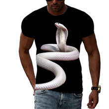 蛇系列3D数码印花男式休闲短袖t恤 跨境新款男装T恤外贸货源批发