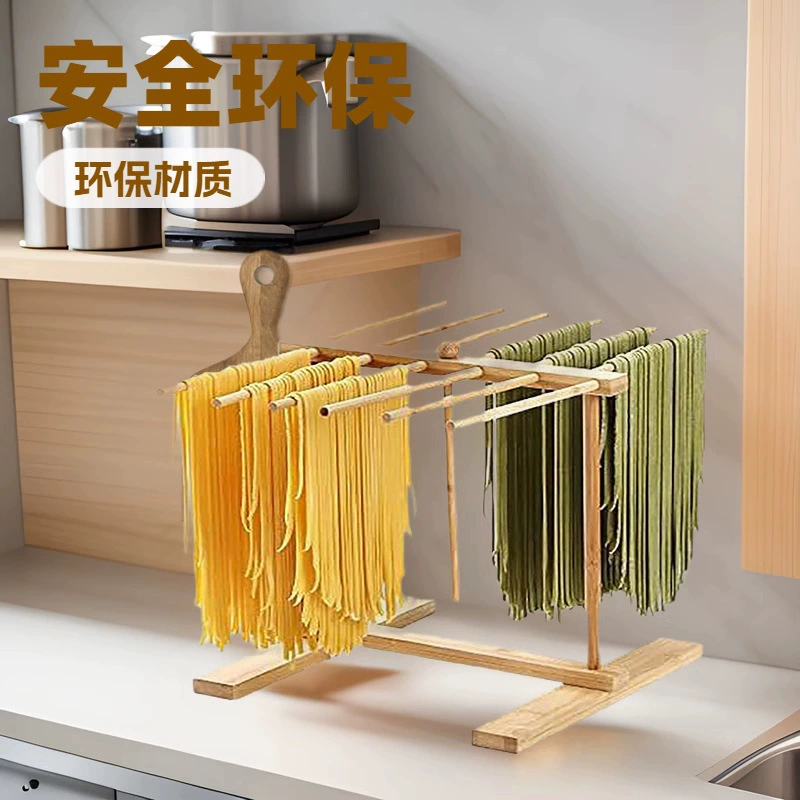 Съемная полка для лапши из цельного дерева, стеллаж для хранения макарон, вертикальная полка для хранения лапши, сушилка, бамбуковая сушилка для лапши