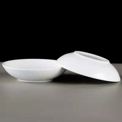 Portable Thickened Ceramic White Round Ink Tray Water Tray Color Palette Book French Painting Practice Color Palette Tray Wholesale