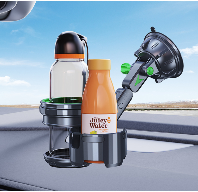 Foreign trade car water cup holder powerful large kettle suction cup car water cup holder car beverage holder barrel PVC seat