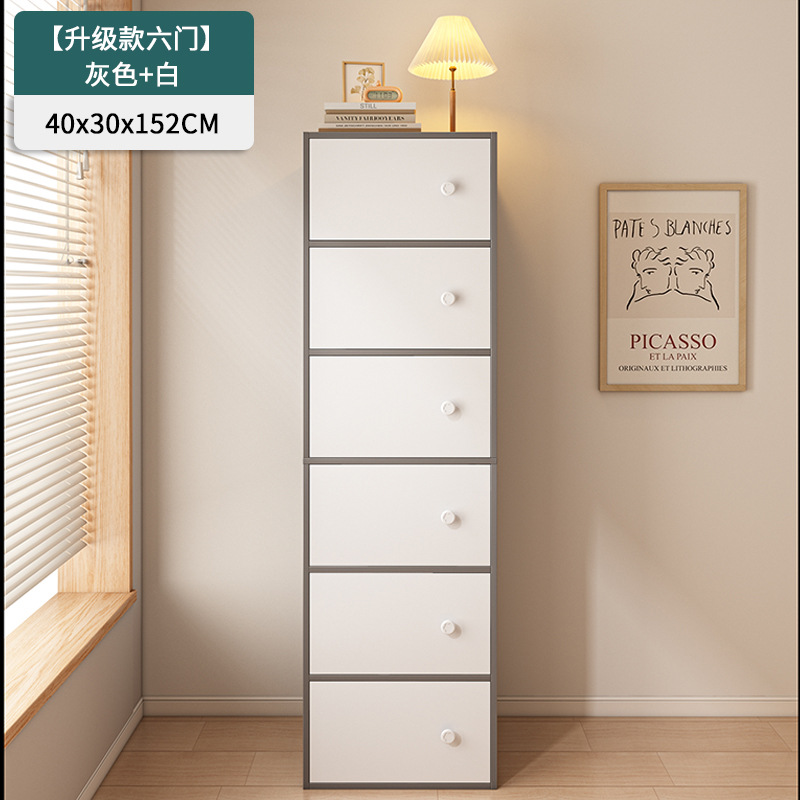 Estante de libros estante de piso sala de estar armario de libros armario de almacenamiento integrado contra la pared almacenamiento doméstico con puerta armario de exhibición a prueba de polvo