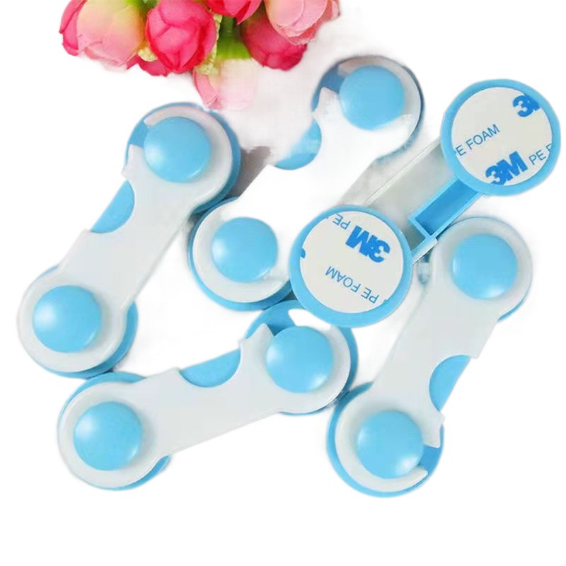 Cerradura de seguridad multifuncional para niños hebilla de gabinete anti-niño cerradura de la puerta del refrigerador cerradura de la puerta del gabinete cerradura del cajón de fijación artefacto