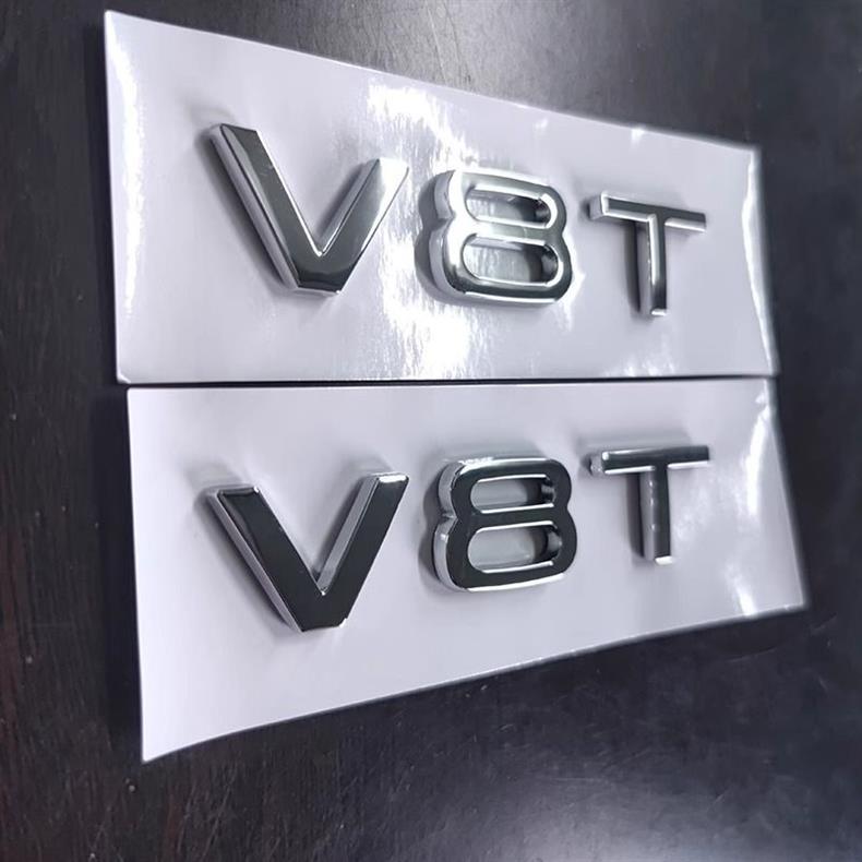 Audi RS7 car emblem, original A7 modified front grille, four-ring emblem, V8T side emblem, black rear tail emblem, car accessories