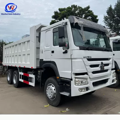 Refurbished right-hand drive HOWO 6×4 dump truck, 371 horsepower, complete overhaul, excellent condition, mining dump truck