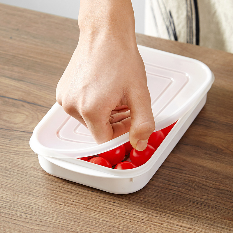 Caja de almacenamiento de alimentos en refrigerador, cocina de granos, caja de preservación de granos, caja de bolinchas de plástico doméstica, se puede calentar