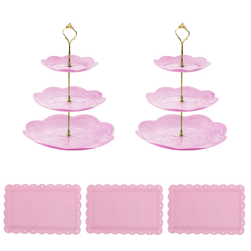 Estilo nórdico soporte de postre multi-capa soporte de la torta de la sala de estar mesa de café merienda plato Plato de frutas combinación merienda Candy soporte de exhibición