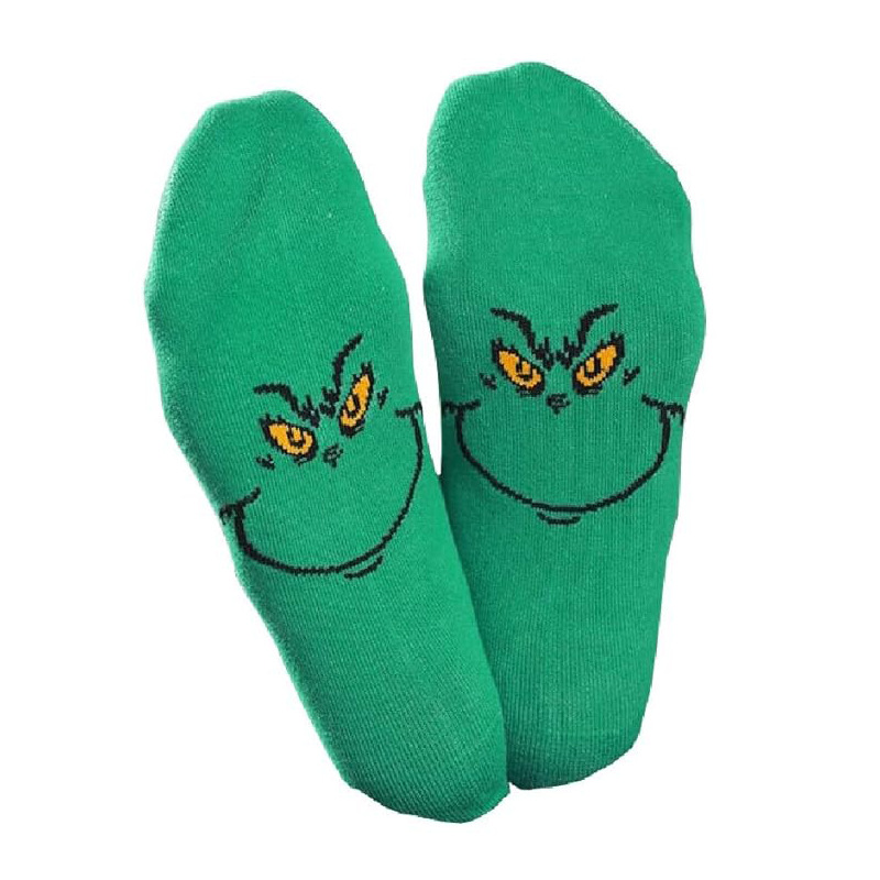 Calcetines de Navidad calcetines de algodón casuales de hombres y mujeres Amazon transfronterizo letras inglesas cara de fantasma calcetines transpirables de media pantorrilla en stock