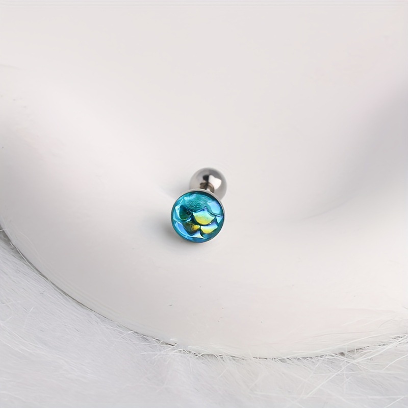 Cat Eye Fish Scale Tongue Stud 6