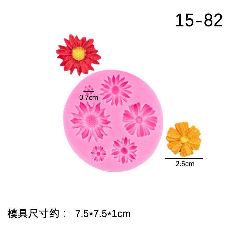 Flor de mariposa hojas silicona molde creativo fondant pastel chocolate postre hornear decoración Accesorios