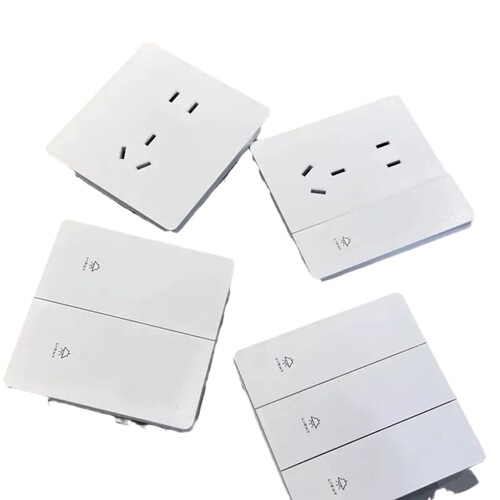 Switch socket panel International Electrician Type 86 concealed one-open five-hole matte white frosted wall socket for home use
