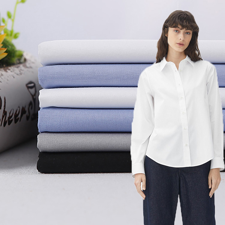 Al por mayor multicolor plano 60% algodón 40% tela de camisa para hombres