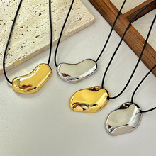 跨境新款几何不规则项链横版竖版高级感长款毛衣链冷淡风气质项饰