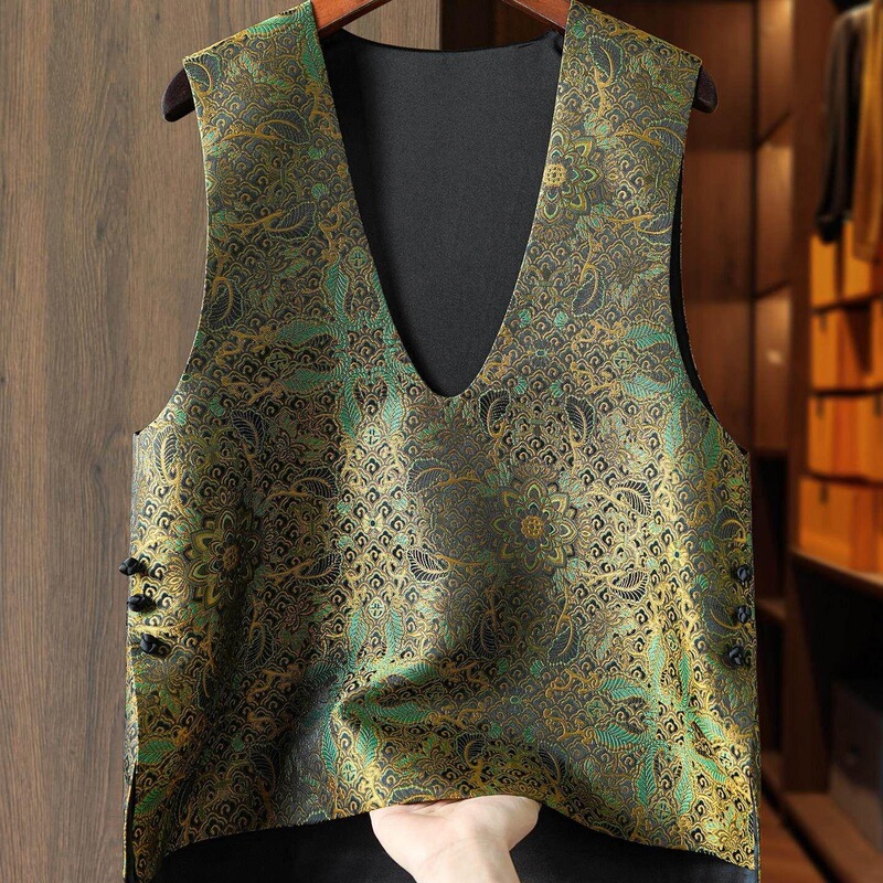 Vintage Print New Chinese Style Vest for Women 2026 Summer New Elegant V-Neck Light Chinese Style Outerwear Top Vintage Print New Chinese Style Vest for Women 2026 Summer New Elegant V-Neck Light Chinese Style Outerwear Top