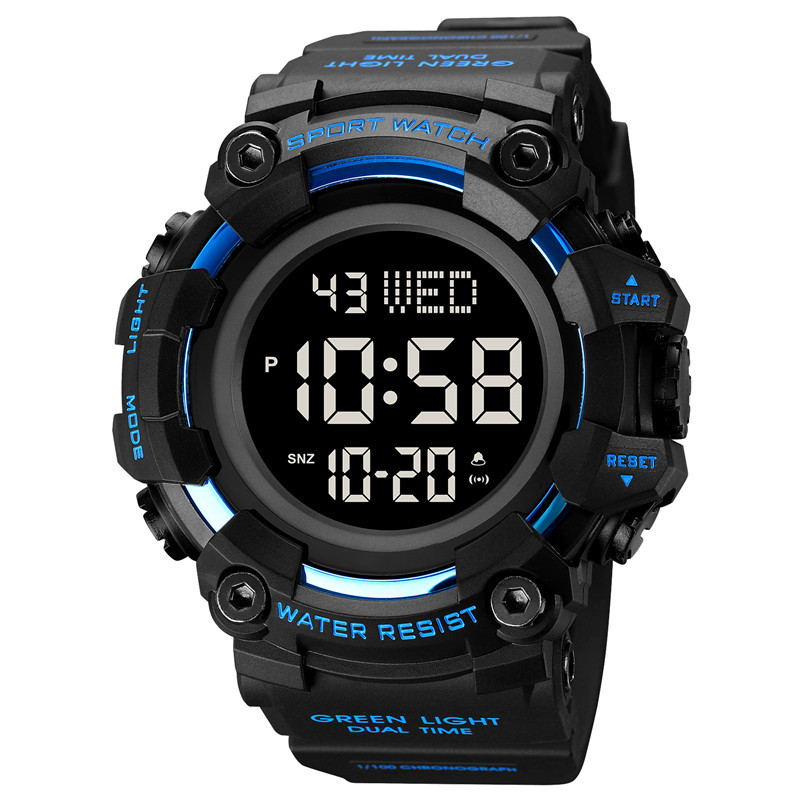 Caliente-venta multi-funcional impermeable LED reloj electrónico para hombres skmei moda al aire libre deportes de los hombres reloj electrónico
