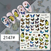 Cross -border laser tita sticker ins, colorful laser big butterfly foreign trade model back glue nail stickers wholesale