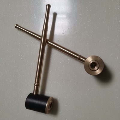 Ebony Copper head thickness Dual-use Copper pipe pull rod filter Cigarette holder 20 centimeter