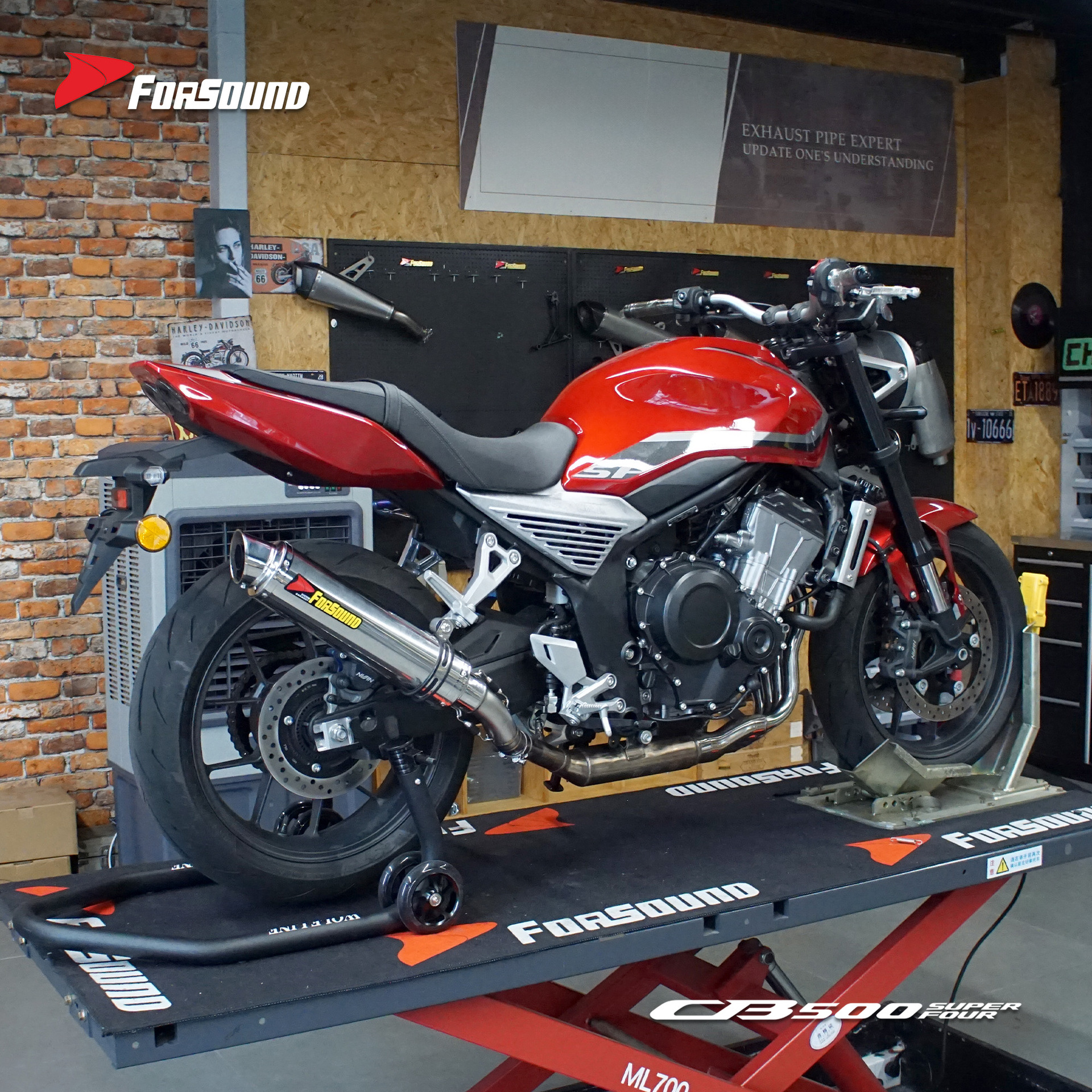 Suitable for HONDA CB500SF modified mid-tail section stainless steel motorcycle exhaust pipe