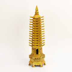 Brass Wenchang Tower Ornaments 99th Floor 13th Floor Study Desktop Decoration Crafts Manufacturer Wholesale
