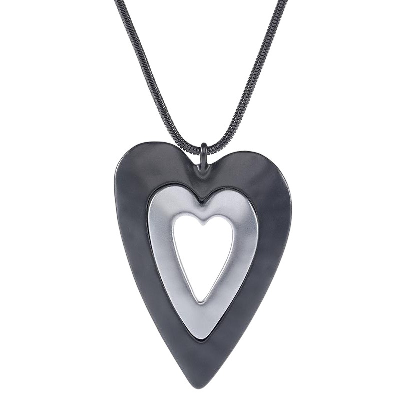 Amazon europeo y americano collar moda personalizada latido largo colgante de aleación de las mujeres suéter largo cadena joyería al por mayor