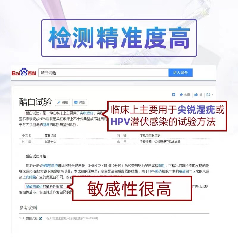 佑奇易 酢酸白尖锐湿疣検査液 HPV検査 自己検査 男女陰部検査紙 偽陽性試験薬|undefined