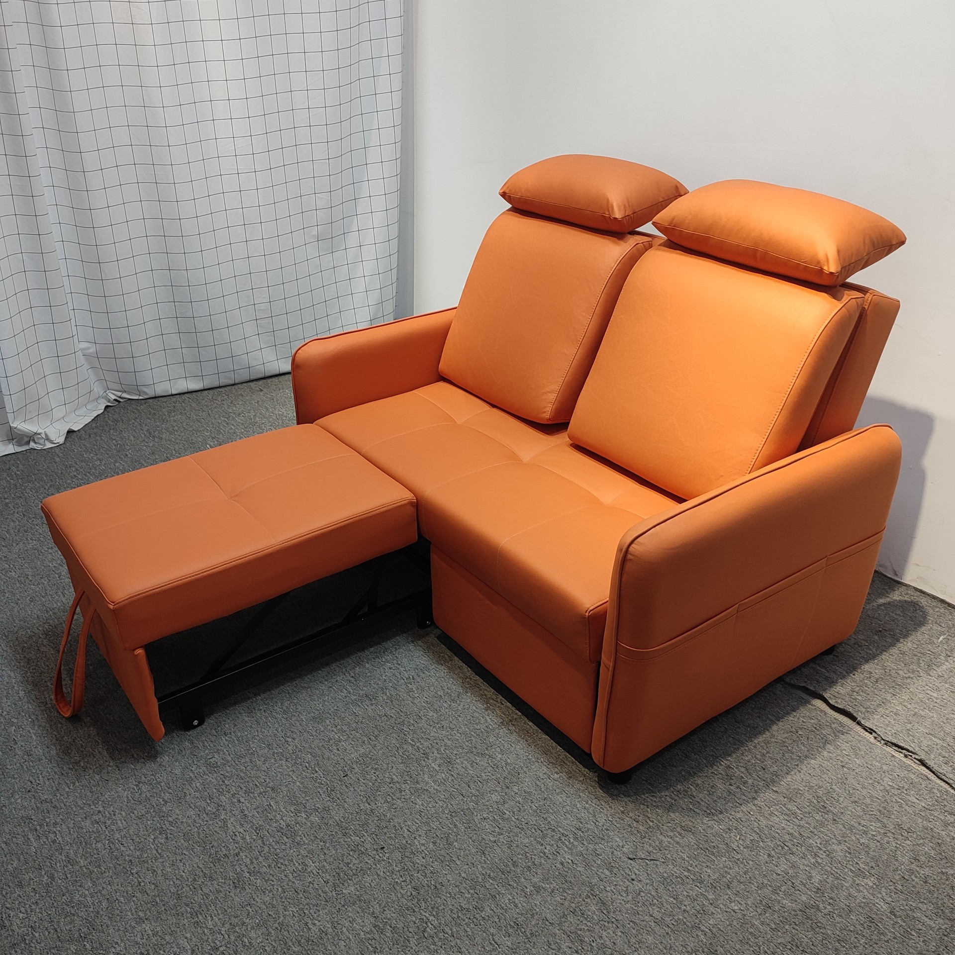 Sofá cama multifuncional plegable empujador de doble propósito apartamento de alquiler de tecnología sin lavado peinar tela