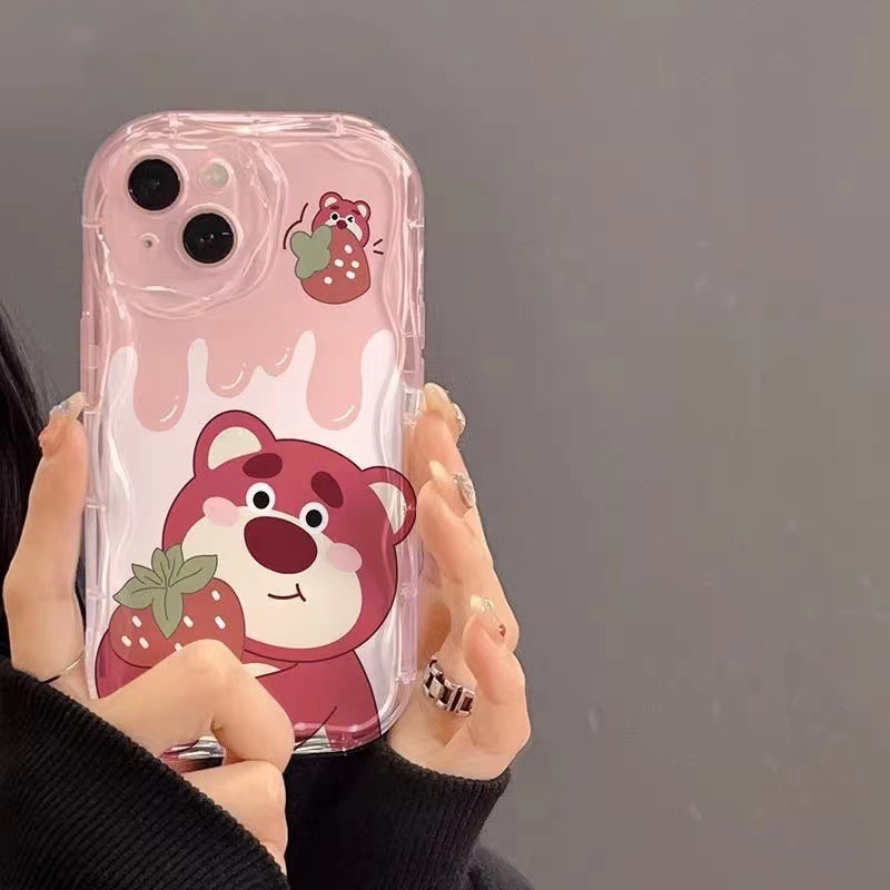 Manzana de fresa oso 16 para 16 parejas iPhone 13 suave 15 caso de teléfono Primax 11 chatter xr mujeresxs image 3