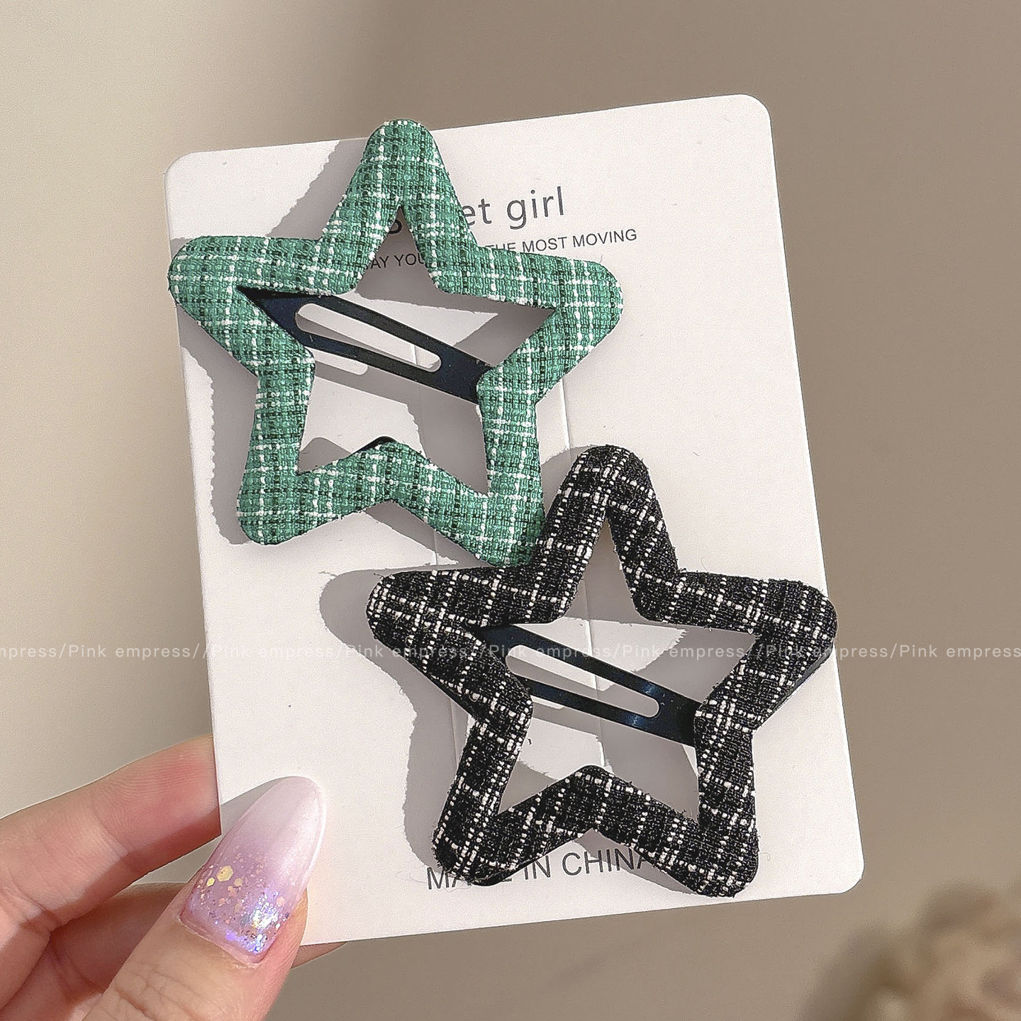 Broches para Cabello BB con Estrella de Cinco Puntas Aleación para Mujeres