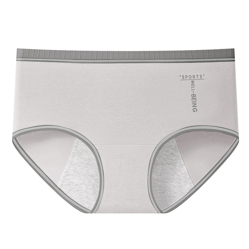 Niña, fresca, a prueba de fugas, tía, pantalones fisios de algodón más largos y ensanchados, pantalones de cintura media de algodón antibacterianos 9A