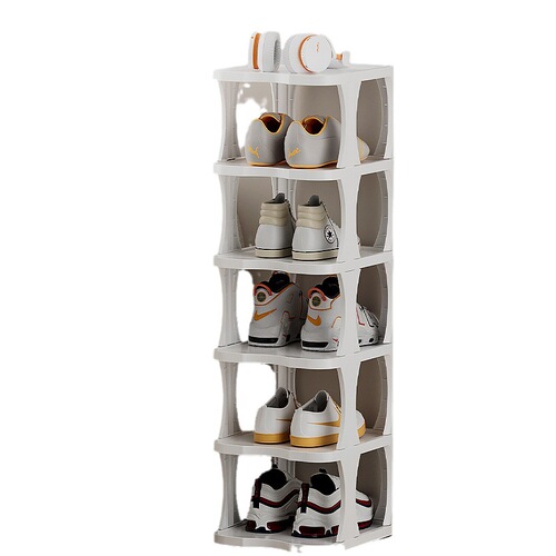 Multi-layer foldable storage shoe rack home entrance simple dust-proof shoe cabinet dormitory door layered plastic shoe box