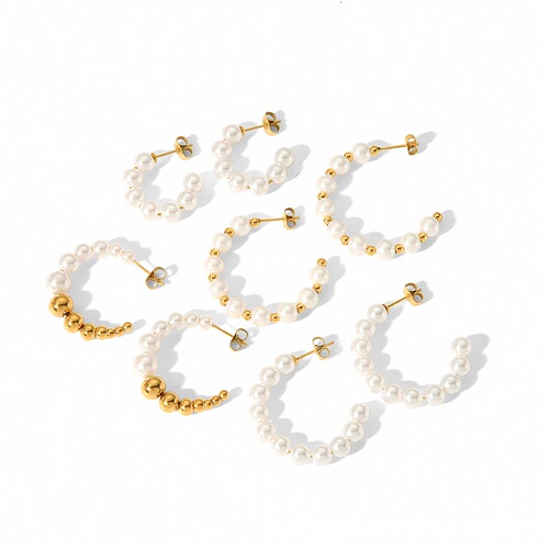 Cross-border hot-selling ins style fashion light luxury earrings hypoallergenic pearl earrings niche high-end women's earrings