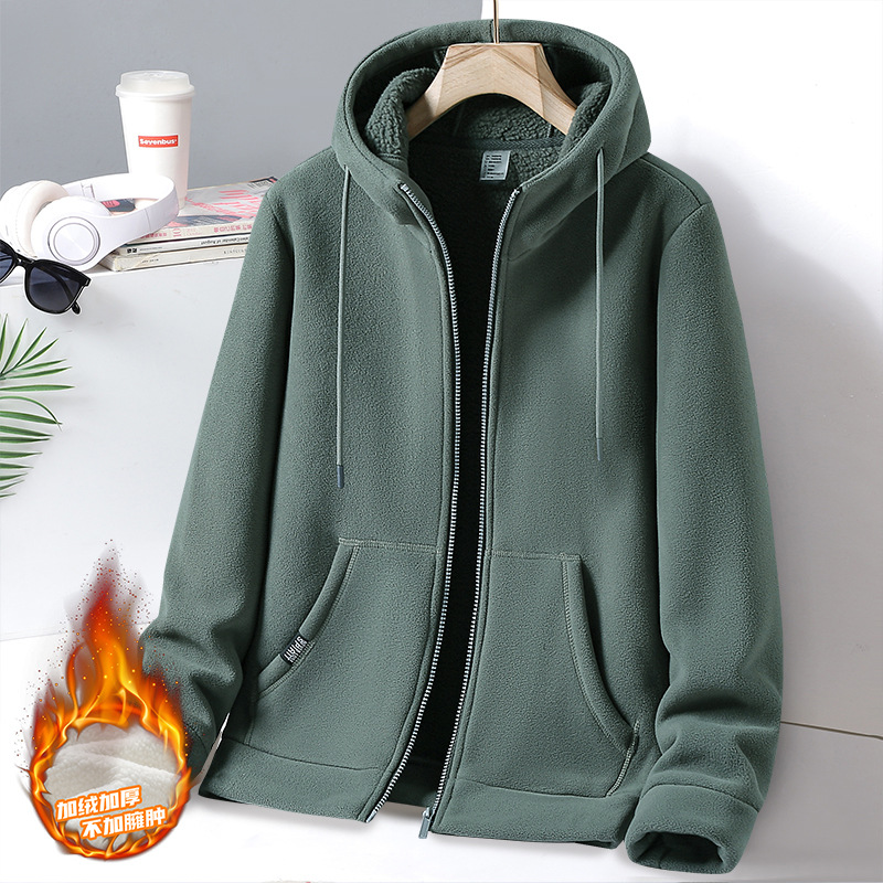 Otoño y invierno con chaqueta de terciopelo y chaqueta de terciopelo para hombres chaqueta de terciopelo australiano chaqueta de cardigan chaqueta de terciopelo para hombres chaqueta de terciopelo con capuchón cálido