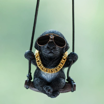 Car Rearview Mirror Hanging Pendant | Car hanging - local-labrador-black-as-shown-in-the-picture