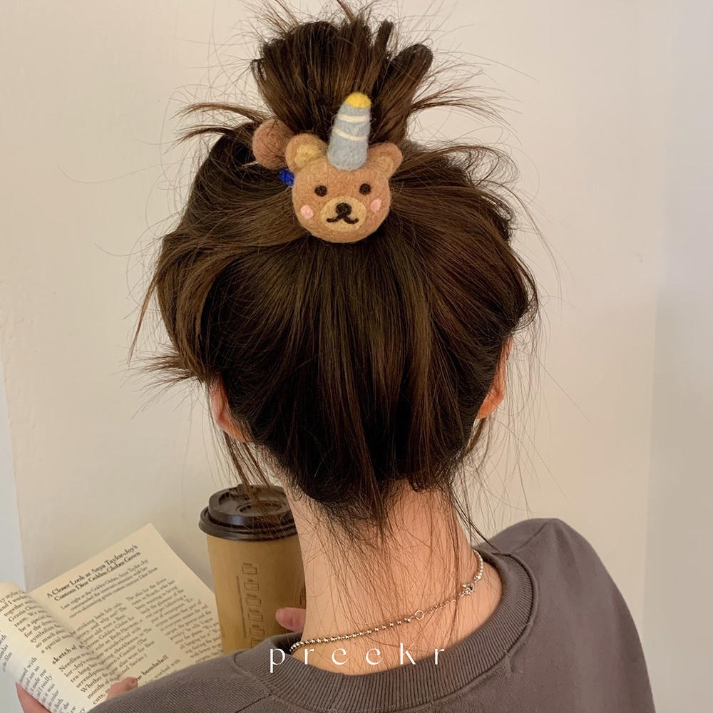 Elastico per capelli in feltro per acconciature a chignon_voghion.com