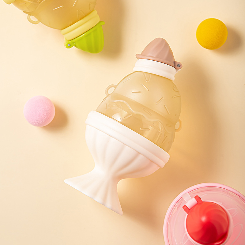 Taza de leche infantil portátil al aire libre cuerdas taza de agua anti-caída anti-asfixia bebés beber taza de paja de aprendizaje taza de bebida