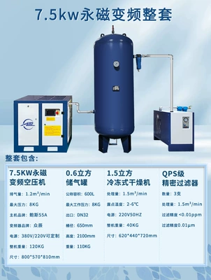 Ares Variable Frequency Hava kompressorları - 75kw-permanent-magnet-frequency-conversion-set