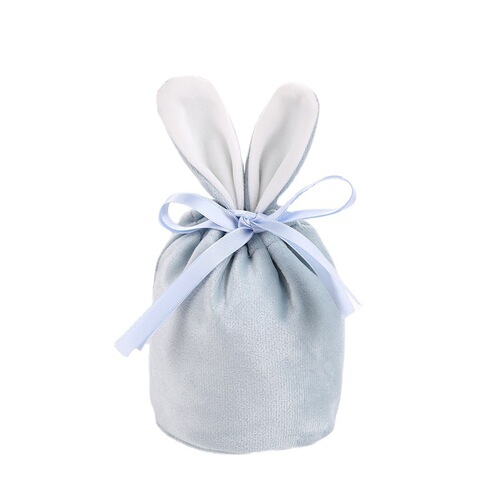 Rabbit Ears Velvet Bag Rabbit Easter Egg Party Candy Gift Packaging Gift Bag Cross-Border Easter Bunny Bag