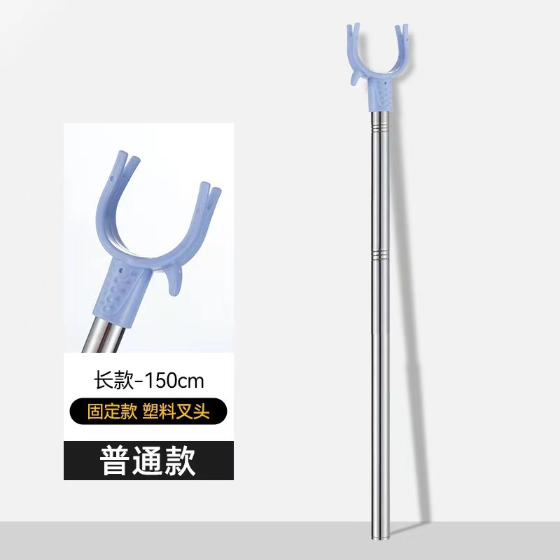 varilla de secado de acero inoxidable retráctil una tenedor de ropa doméstica varilla de secado para colgar percha de ropa varilla de soporte fija alargada image 15