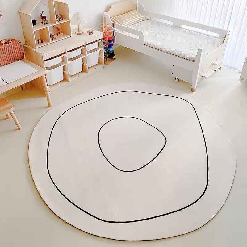 Diseño transfronterizo estilo silencioso alfombra sala de estar mesa de café estera moderna cabecera del dormitorio minimalista INS manta de forma irregular