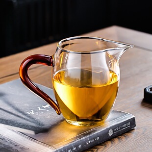 The fair cup glass thickened high borosilicate heat-resistant tea maker thickened transparent filter tea making tea set tea cup male cup