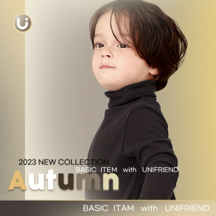 Unifriend Kidsren's Bottoming Shirt Baby Autumn Clothes Boys and Girls Warm Turtleneck Bottoming Shirt T-Shirt Breathable and Thickeneded